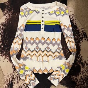 Free People Multicolor Patterned Top